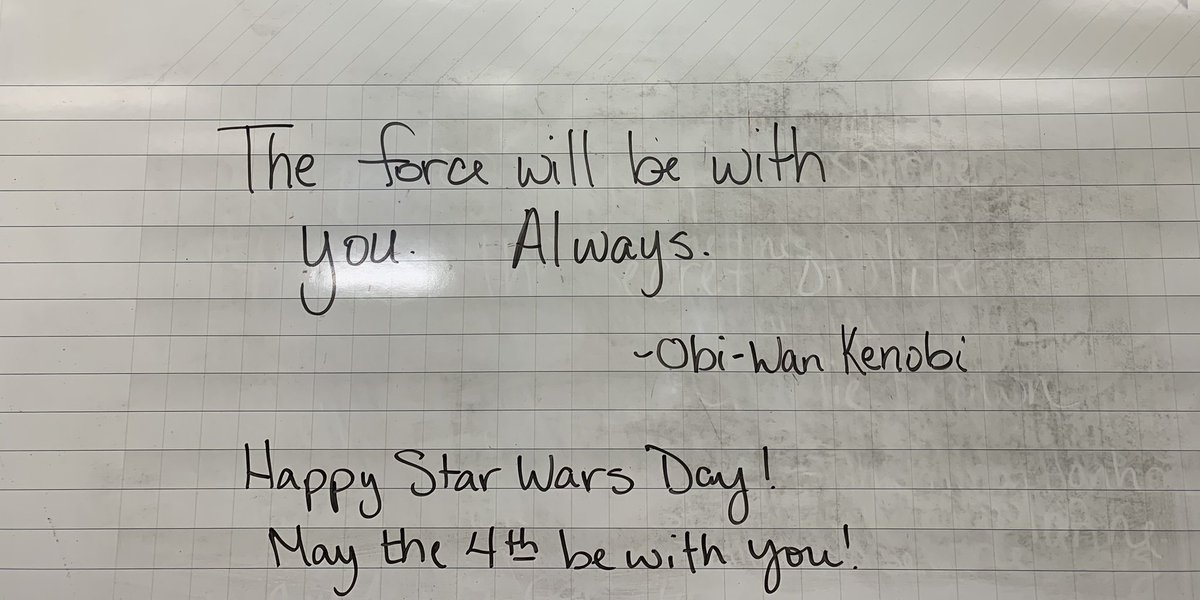 trinaross43's tweet photo. When you are “in charge” of the daily inspirational quote... #StarWarsDay #MayThe4thBeWithYou  #starwarsquotes #obiwankenobi https://t.co/bbNXWH7BXl