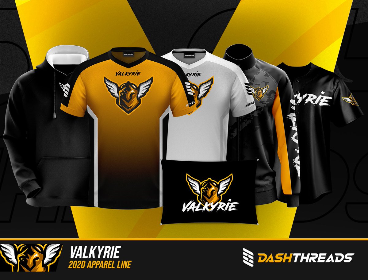 S6Kevin's tweet photo. Presenting the official @ValkyrieLLC 2020-2021  Pro Apparel Line  Designed &amp; Produced by DashThreads! 

Order Here: https://t.co/TmJ9rAn4TY https://t.co/XjfcxIILtk
