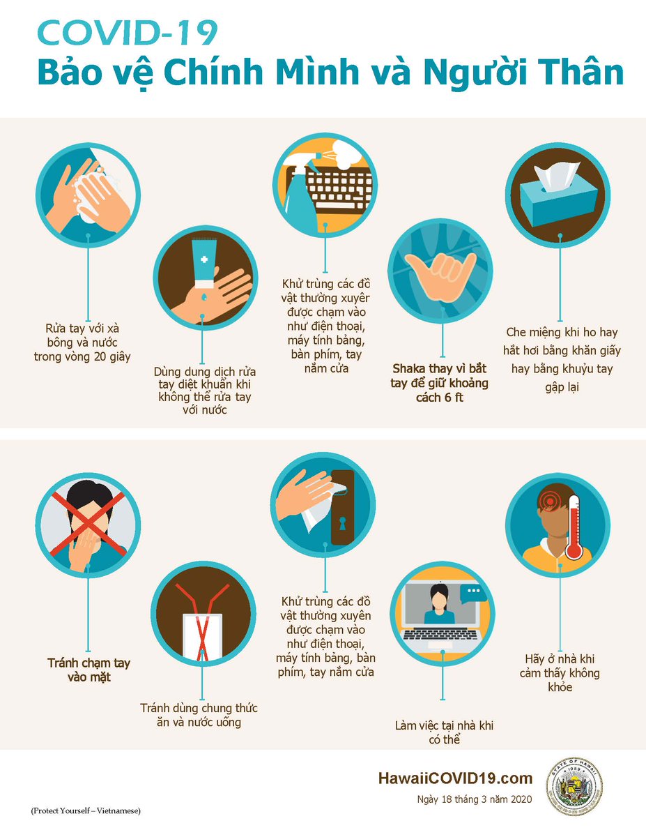 hands washing, hand sanitizer, disinfect keyboard, shaka instead of handshakes, tissues for sneezes, avoid touching your face, avoid sharing drinks, tissue to touch buttons, telecommute on laptop, stay home if sick