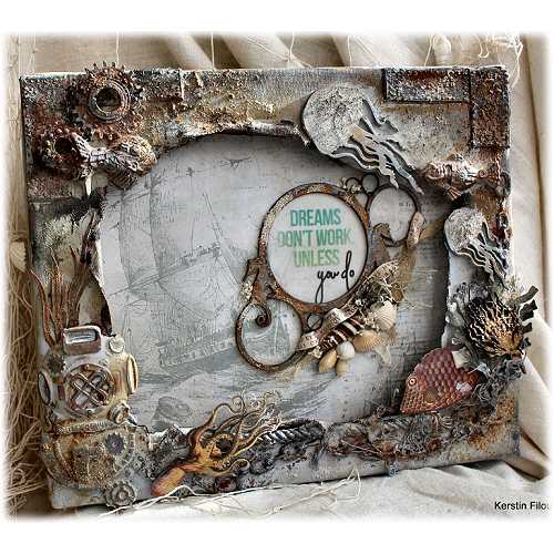 Oh wow!  Kerstin creates a collaged maritime scene within a canvas - oodles of texture, rust and exquisite details with full step by steps...

ow.ly/auY350zwAoN