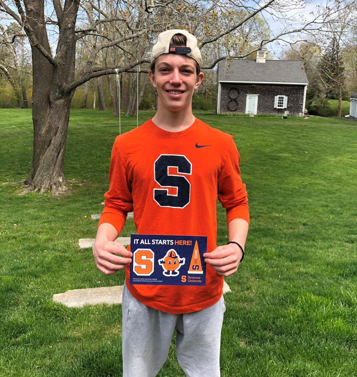 capecodacademy's tweet photo. Cape Cod Academy senior, Sam Shanahan, has committed to attend Syracuse University. Congratulations! #CapeCodAcademy #LearnMoreBecomeMore #CollegeSigningDay https://t.co/30KQDwWpyT