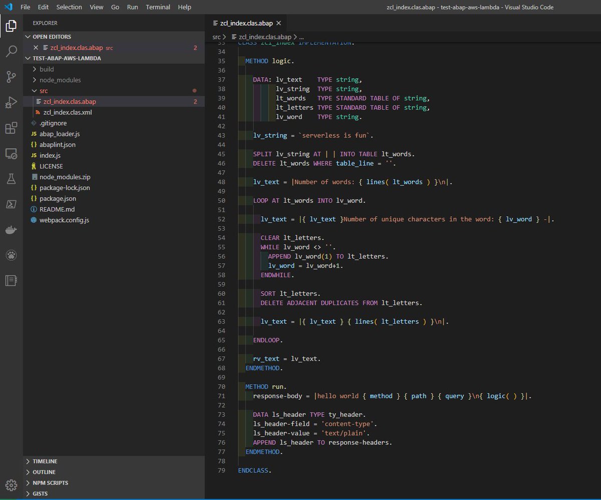KoningsJohannes's tweet image. Fun with serverless 🕺
#ABAP and #AWSLambda
#openabap and the #ABAP transpiler are very exciting
github.com/open-abap github.com/abaplint/trans…
abaplint.org
