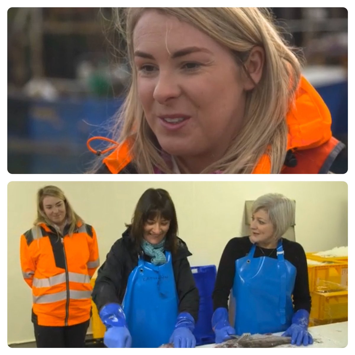 Well done Danielle Rooney, Kilkeel’s Harbour Master, Lisa McBride <a href="/MourneFishbox/">Mourne Fishbox</a>  &amp; <a href="/JoScott99/">Jo Scott</a> <a href="/BBCnireland/">BBC Northern Ireland</a> Great advert for Kilkeel harbour, local seafood &amp; our fishing industry #eatmorefish #shoplocal <a href="/nweir1/">Nicola Weir</a> <a href="/SeaSourceNI/">Sea Source NI</a>