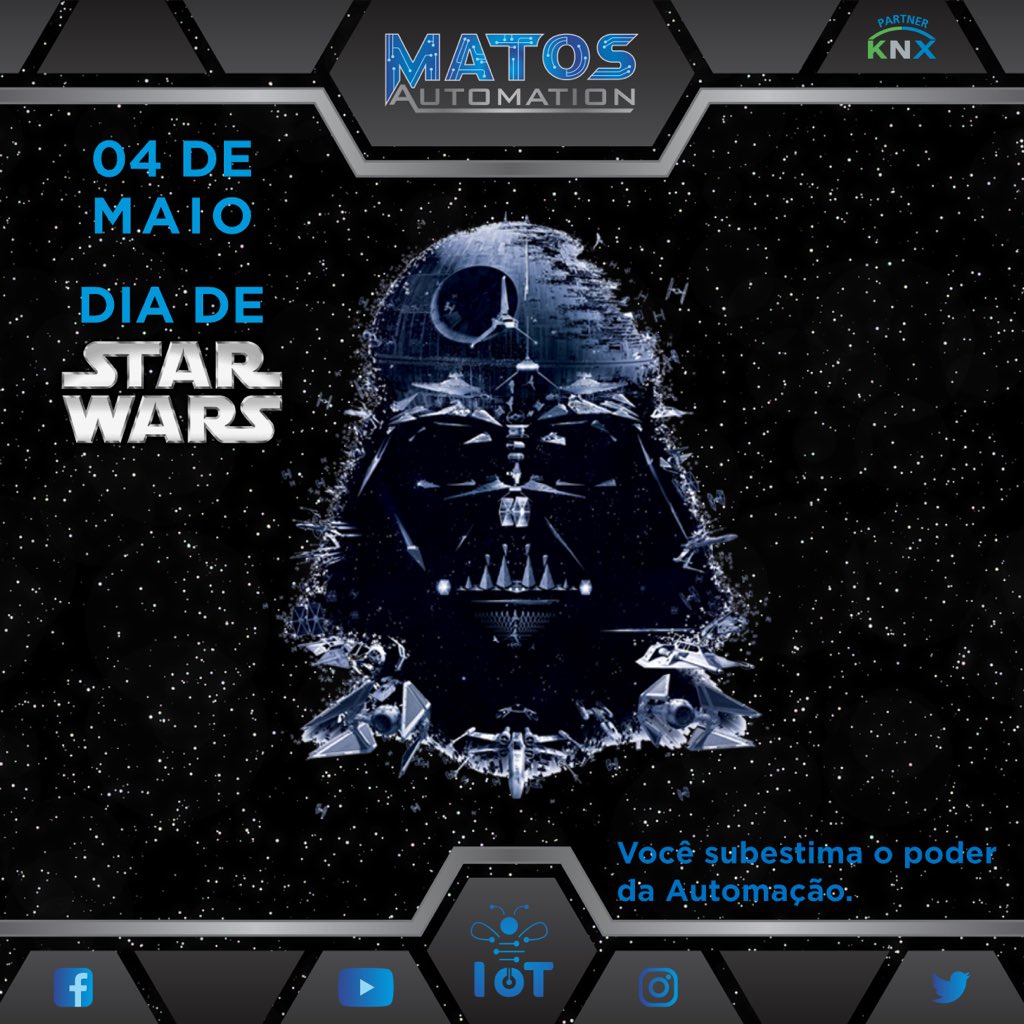 MatosAutomation's tweet image. Hoje pode parecer um dia comum, mas não para os apaixonados por Star Wars! Os fãs da saga já devem saber, mas para os leigos vamos explicar: 04 de maio comemora-se o Dia de Star Wars...