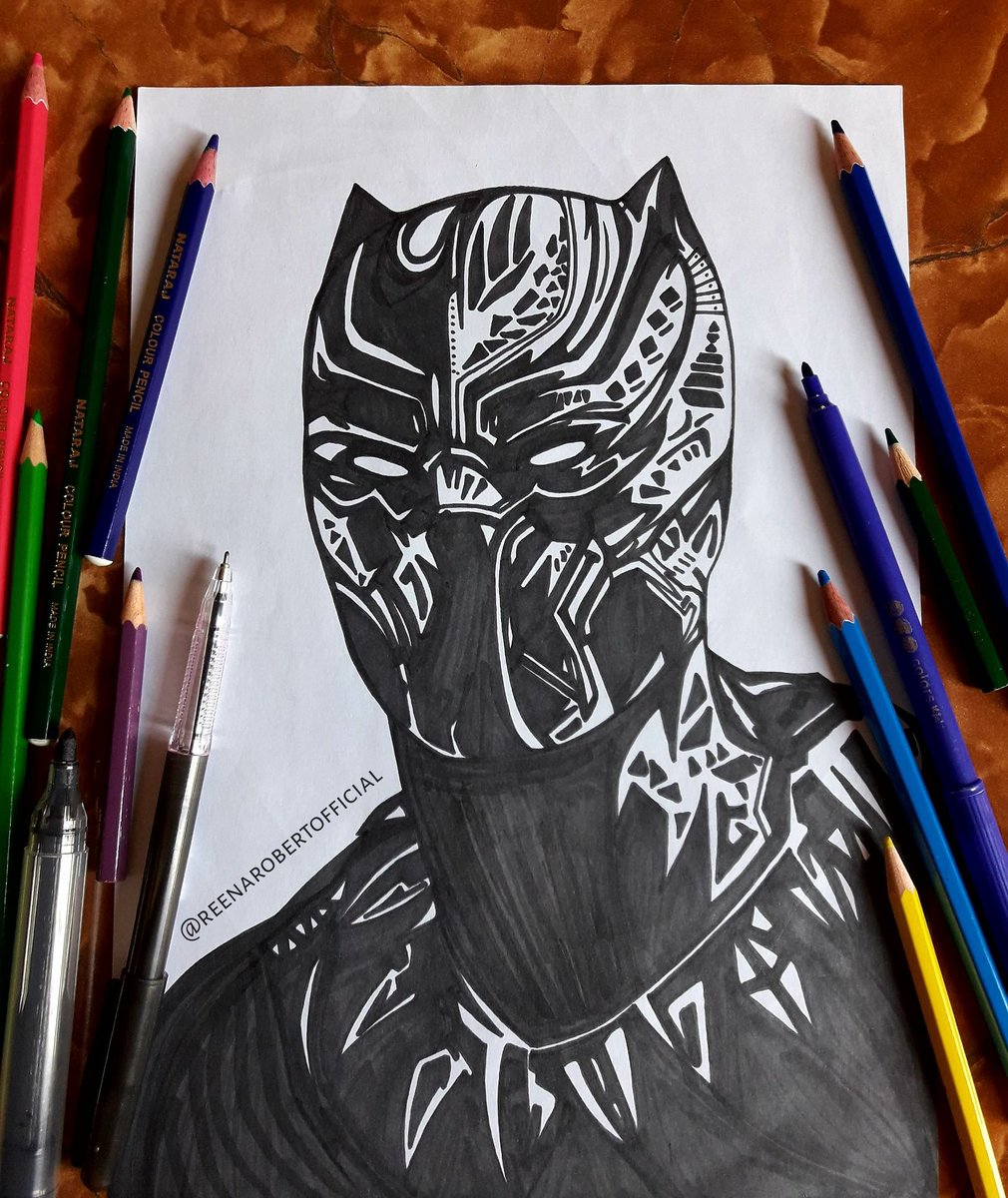 reenarobertoff's tweet photo. The king Of Wakanda. Black Panther 👑🐱
#blackpanther #tchalla #chadwickboseman #wakandaforever #blackpanthermovie #marvel #marvelstudios #marvelcomics #mcu #marvelheroes #marvelmovies #marveldrawing #blackpantherdrawing #blackandwhitedrawing #vectorart https://t.co/88VazyzP4f