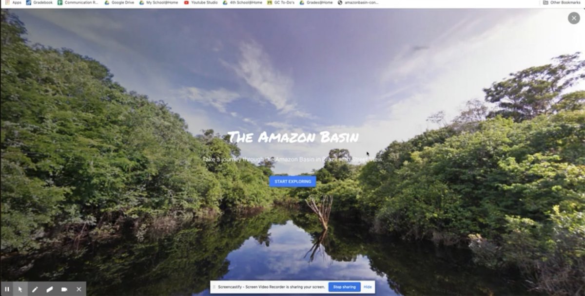 amberparkercisd's tweet photo. Ss treck through the Amazon using Google Earth to connect to their reading and make it more relevant! #cisdROCKS #hillsidePRIDE @HillsideCubs https://t.co/GaVu5pAB0v