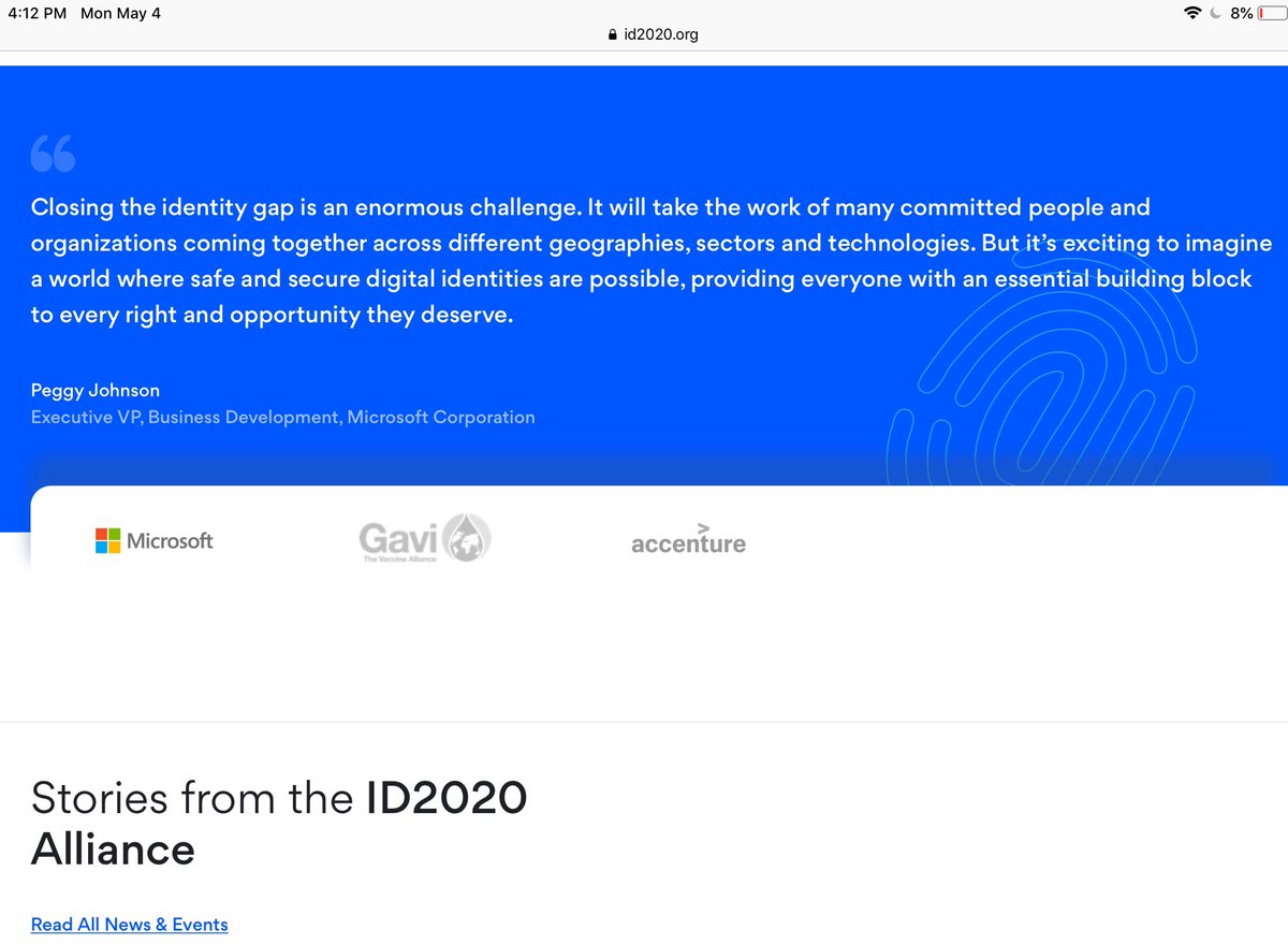 6/ Sometimes, I’m surprised at how few degrees of separation there are between the dots I’m trying to connect. PRESTO is operated by Accenture, which is one of the 3 major sponsors of ID2020!