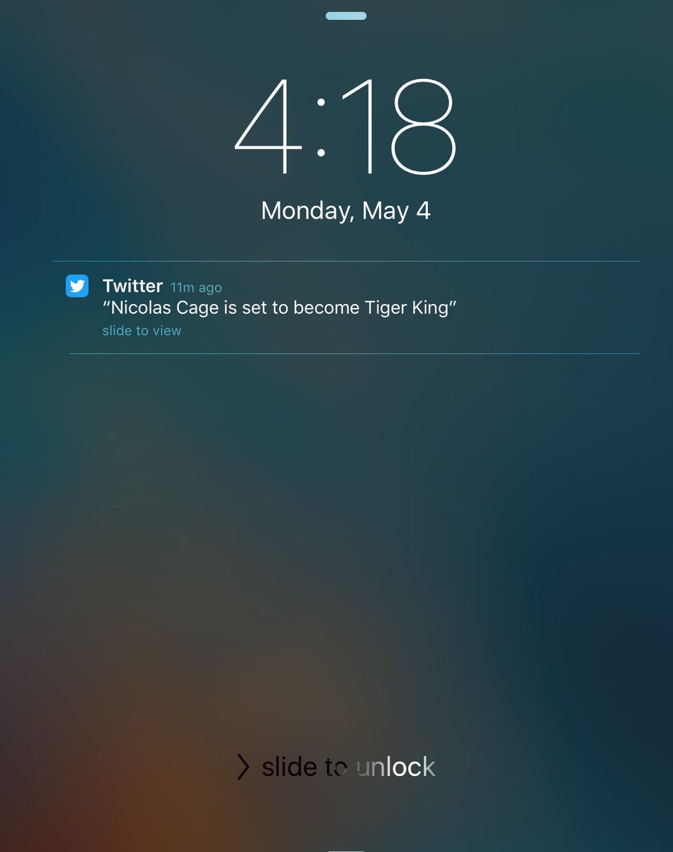 AdrienneWeiss's tweet photo. Y'all National Treasure 3 bout to be real weird #NicolasCage #TigerKing https://t.co/9ffq7nTKtN