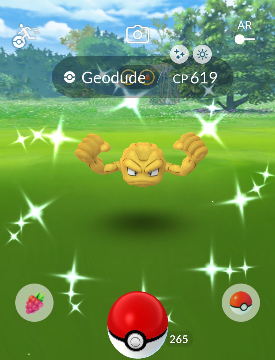 airspresso's tweet photo. 🤩 Three shinies in one day! 🤩 That’s never happened outside CD before 😃 Loving that golden Geodude 😍 #PokemonGO https://t.co/Ezr2dpUq0R