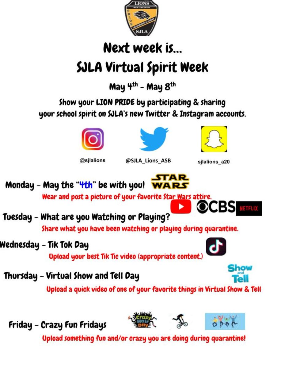Here's my Star Wars shirt (or is it?). May the 4th be with you, Lions! Don't forget to show your spirit this week! <a href="/SjlaLions/">SJLeadershipAcademy</a> <a href="/SJLA_Lions_ASB/">David Vollmar</a> #sjlalions #sjla