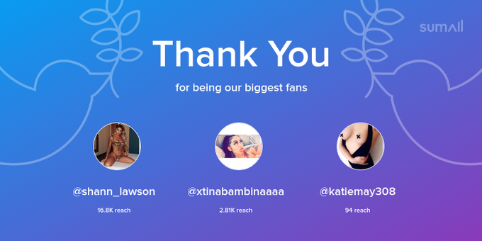 Our biggest fans this week: shann_lawson, xtinabambinaaaa, katiemay308. Thank you! via https://t.co/fLuok1BRTc<a href="/tag/tittytuesday"class="tags"><span>#tittytuesday</span></a><a href="/tag/titsouttuesday"class="tags"><span>#titsouttuesday</span></a>