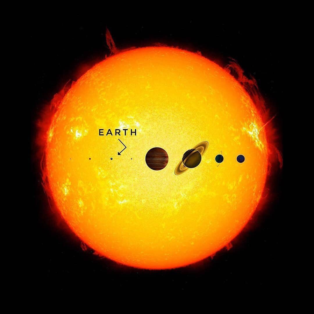 We are so... small 😮 #sun #StarWarsDay #Astronomical #AstronomyDay #astronomymonth #astronomy #SOLAR #solarsystem #cosmos #universe #Space #learn #marknrise