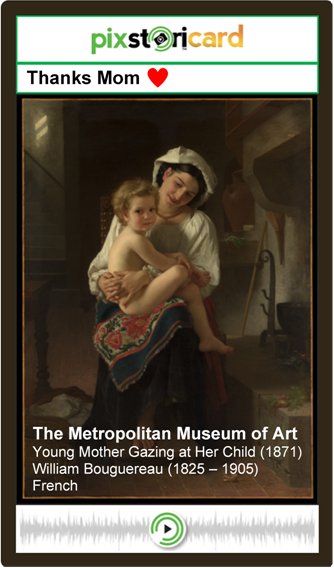 PixStori's tweet photo. Only 6 days to Mother’s Day. Make this one memorable with #PixStoriCard -- your voice and the world’s great museum art. Choose Pix. Record Voice. Send Card. #openaccess #metmuseum @ClevelandArt  @smithsonian  @rijksmuseum https://t.co/p5nDafrgNr