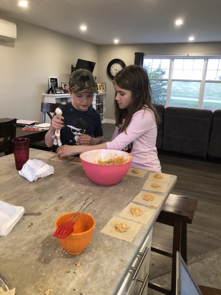 Decided to try cooking something new tonight.  I’m lucky to have such great helpers.