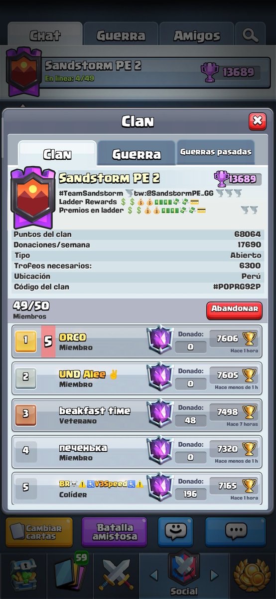 LADDER AWARDS 4 primeros del clan por temporada

Top 1-90$
Top2-80$
Top3-70$
Top4-60$
+Gems Awards
Rules info MD