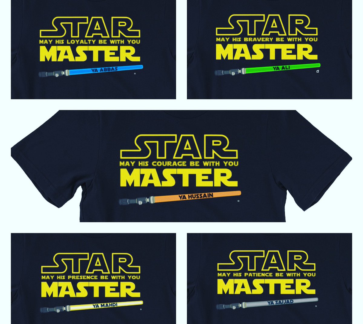 ImaanDesigns's tweet image. The true #starmaster ‘s 
#maythe4thbewithyou #maytheforcebewithyou 

imaandesigns.com/collections/st…

#yaali #yahussain #yamahdi #yasajjad #yaabbas