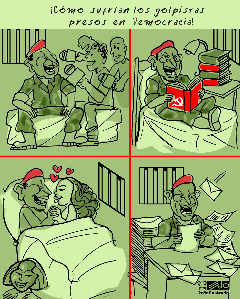 EdoSanabria's tweet image. ¡Cómo sufrían los golpistas presos en Democracia!