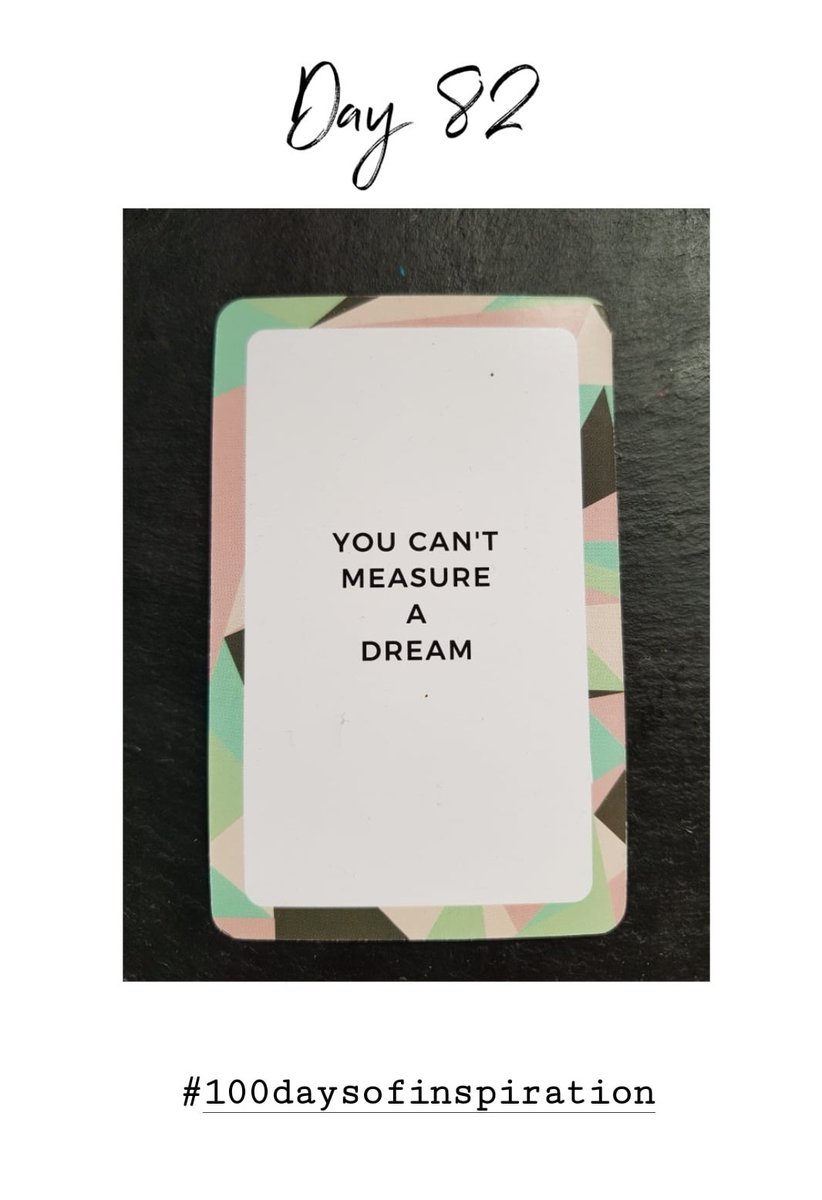 JLBleakley's tweet photo. Day 82: You can't measure a dream. #100daysofinspiration https://t.co/T9dywMBLKm