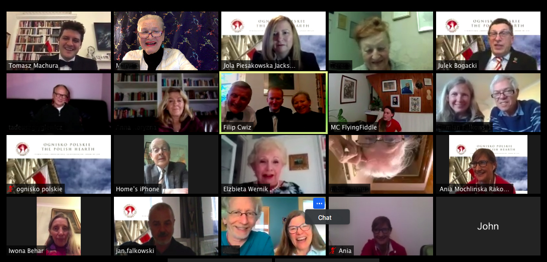 Some photographs from yesterday's on-line event. We were delighted to be joined by His Excellency The Ambassador of Poland <a href="/ArkadyRzegocki/">Arkady Rzegocki 🇵🇱</a>  There was beautiful music from <a href="/OgniskoEnsemble/">Ognisko Ensemble</a> wine, beer, and a lot of good humour!