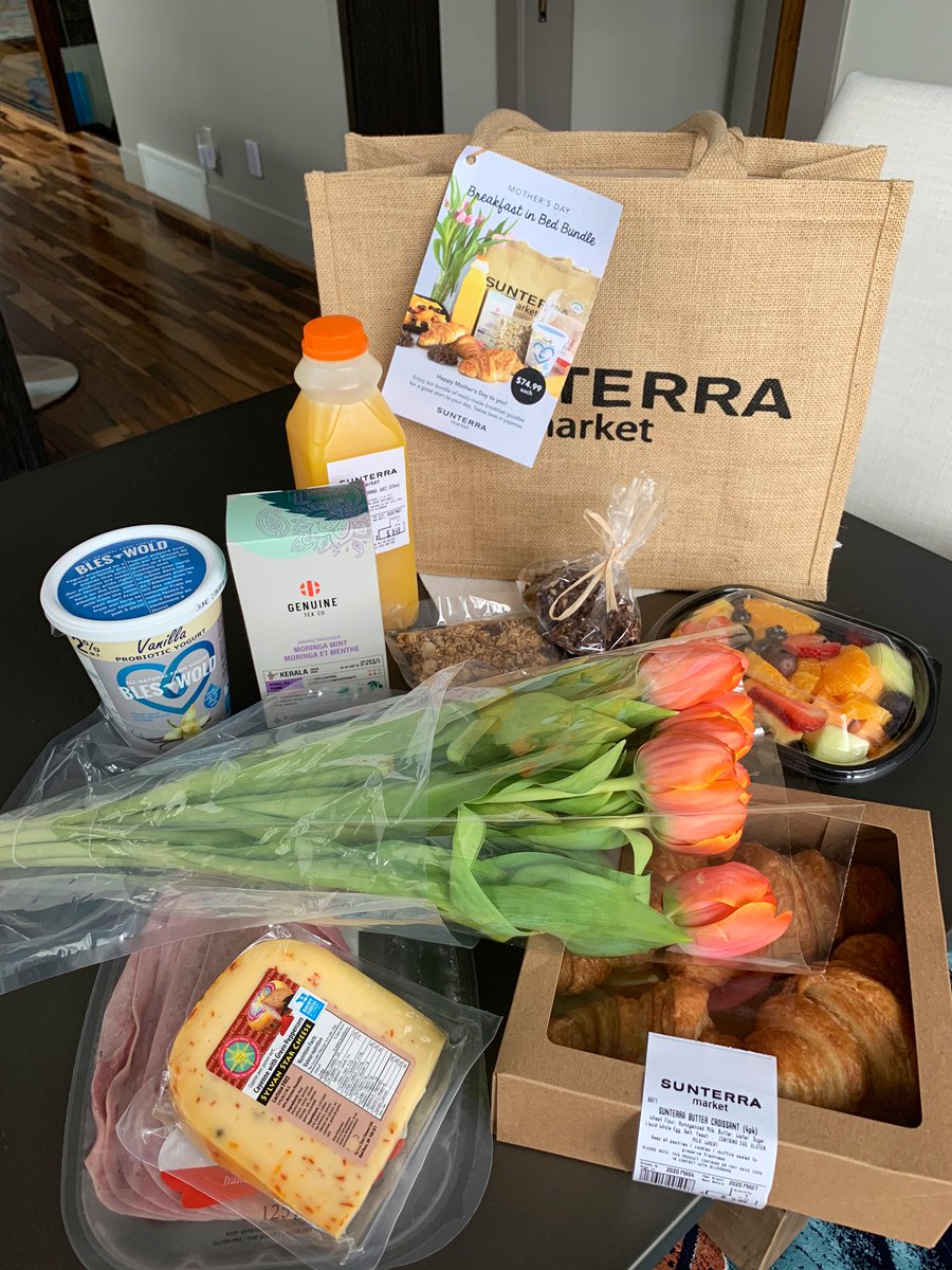 Looking to send your mom a special treat on #MothersDay? How about this Breakfast in Bed Bundle I just had delivered from <a href="/SunterraMarket/">Sunterra Market</a>?  Filled with delicious food and flowers. Love it!❤️