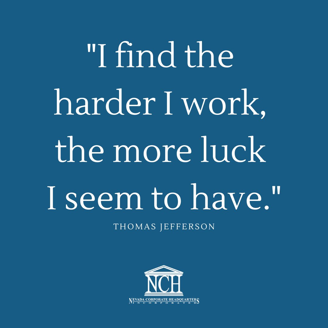 NVCorpHqtrs's tweet photo. "I find the harder I work, the more luck I seem to have."- Thomas Jefferson #entrepreneur #smallbusiness #workhard #luck #thomasjefferson #nchinc https://t.co/XXyL9I8Bfy