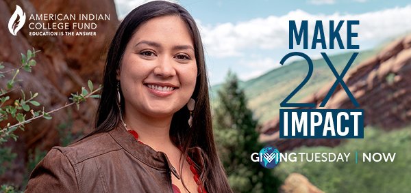 collegefund's tweet image. On Tuesday, May 5th the world is standing together to support organizations that are providing #COVID19 pandemic emergency relief – &amp;amp; your gift to the College Fund will be doubled, up to $10K! Be a part of #GivingTuesdayNow &amp;amp; #StandWithNativeStudents. bit.ly/2SBVHgp