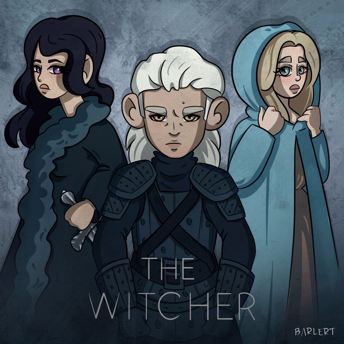 Estos días hice un redraw del cartel de #TheWitcher #Netflix