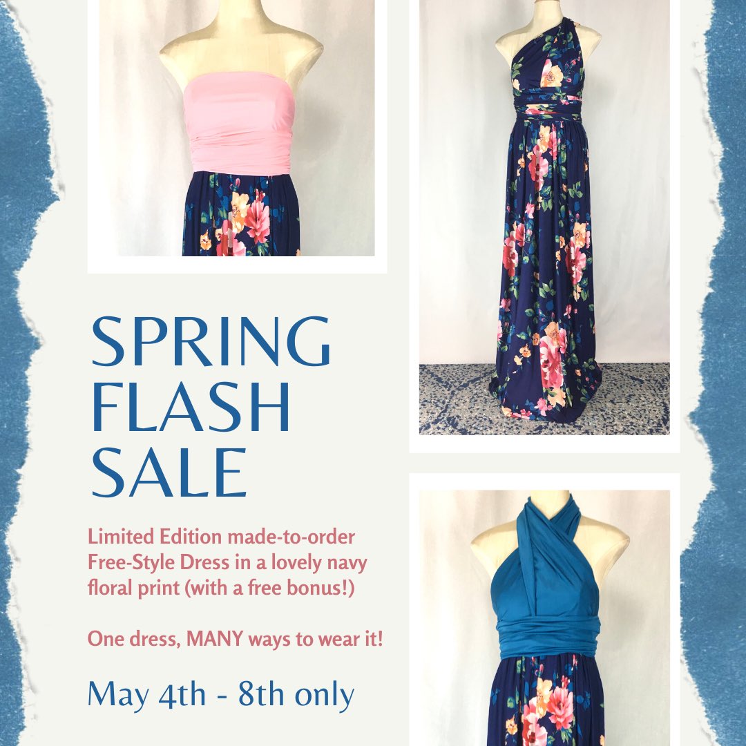 toFREEyourSTYLE's tweet photo. This week only!
Get your limited edition floral infinity dress, just added to my Etsy shop (link in profile): https://t.co/RPvvo3L32m.

#flashsale #springsale #infinitydress #convertibledress #floraldress #dresseswithpockets #dresswithpockets #facemask #quarantinefashion https://t.co/XY0iYvC8WX