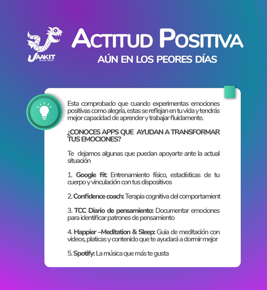 jaak_ai's tweet photo. Hola 🖐🏻!

Iniciamos la semana con todo 💪🏻. Siempre con #actitud #positiva ante la actual situación 

Síguenos en Medium: https://t.co/FgYCeF6Hnc dónde tendremos todos nuestros artículos

#Cuidemoselempleo #COVID19 #Productividad #QuedateEnCasa https://t.co/FwvTM1fGoH