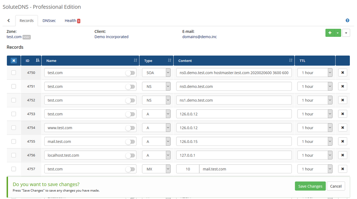 We are happy to announce the release of SoluteDNS for WHMCS Professional Edition v3.20.001 is now available.