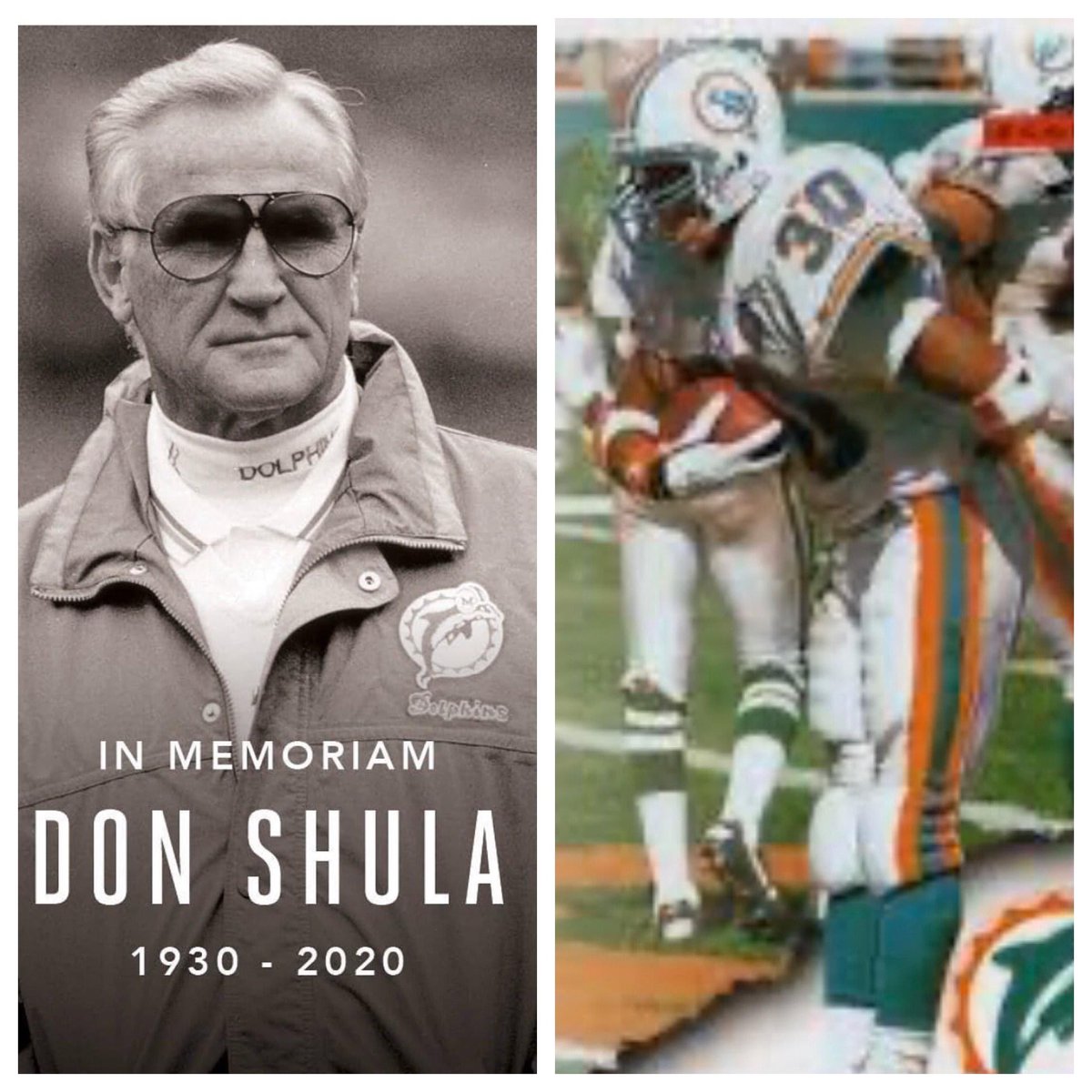 BParmalee30's tweet photo. There r certain people that come in to your life &amp; leave foot prints on your heart Don Shula, Uwere one of those people! What he meant to myself &amp; my family is hard to put into words. It went way beyond a football field. A legend &amp; special man indeed!Thank U for everything coach! https://t.co/e28HCCTybW