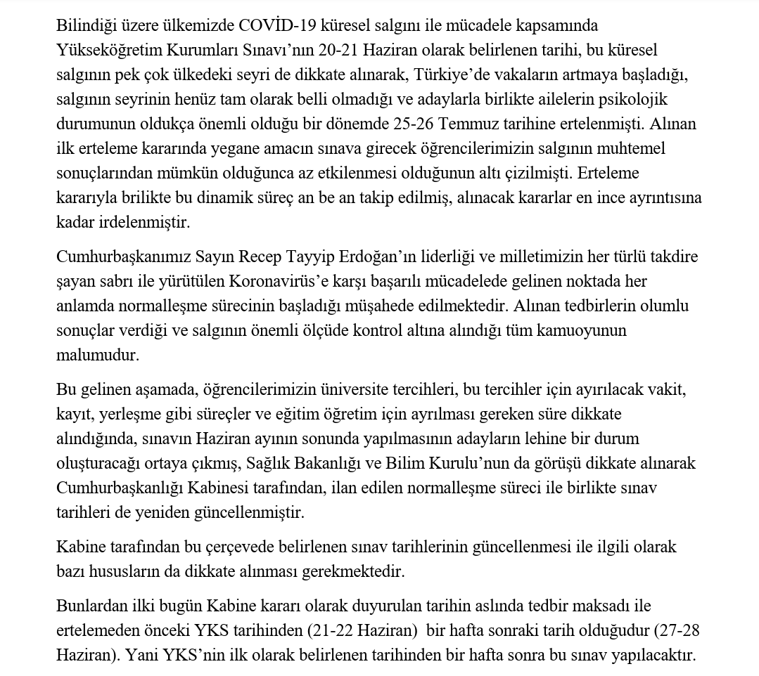 yekta_sarac's tweet photo. 2020-YKS'ye yönelik sadece bu seneye özel olmak üzere öğrencilerimizi sevindirecek güzel haberlerimiz var... https://t.co/INVhjrOZK6