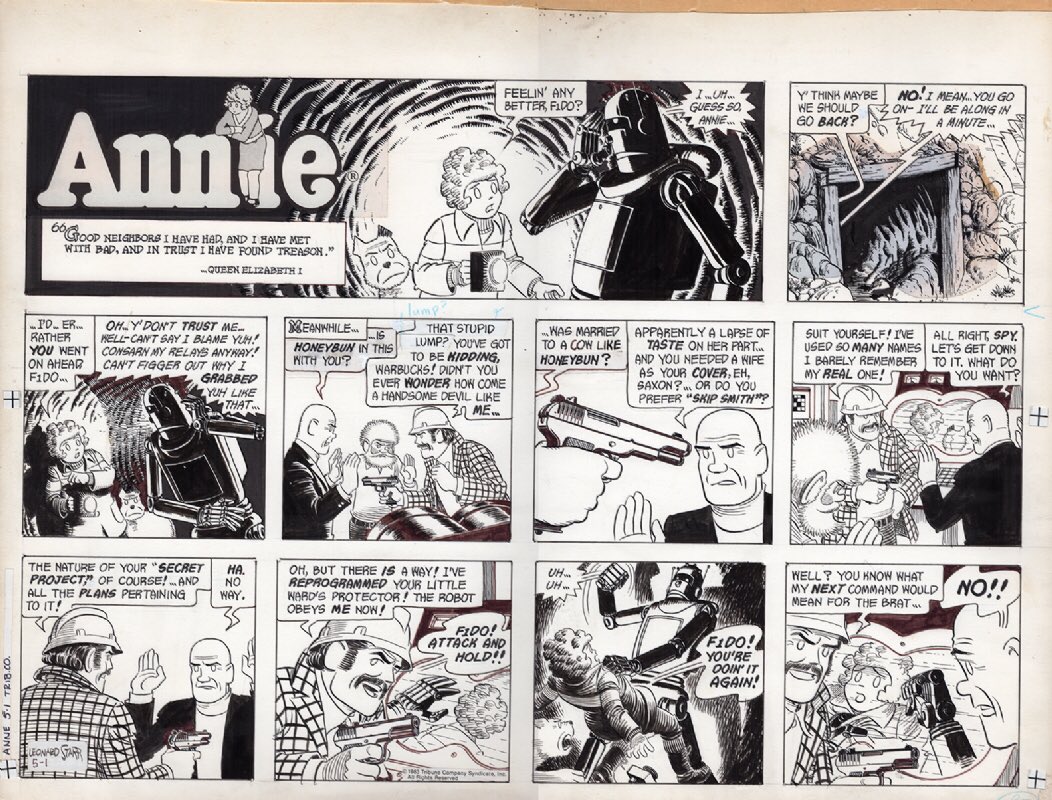 Leonard Starr's ANNIE strip is so dang good. Beautiful draftsmanship and fun designs!