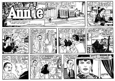Leonard Starr's ANNIE strip is so dang good. Beautiful draftsmanship and fun designs! 