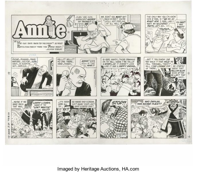 Leonard Starr's ANNIE strip is so dang good. Beautiful draftsmanship and fun designs!