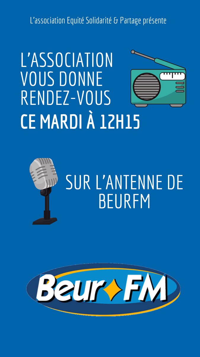 eqsopa's tweet photo. Retrouvez l’équipe de l’association demain sur beurfm!! Branchez vous. https://t.co/hA3mam79Pz