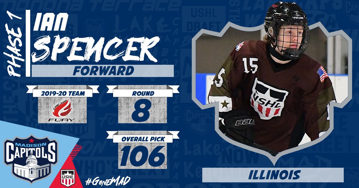 MadCapsHockey's tweet image. Into the 8th round, Ian Spencer is our man. Welcome to Madtown, Ian! #GoneMAD