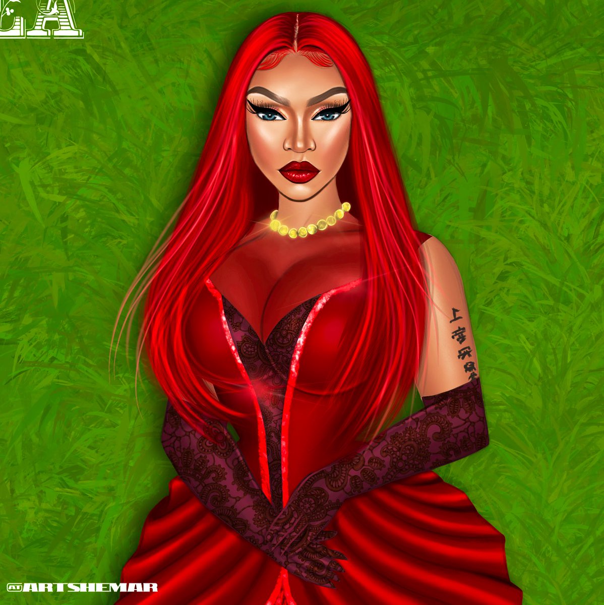 Shetar Nicki Minaj arrives at 2020’ Met Gala in a 1870’s inspired look ...
