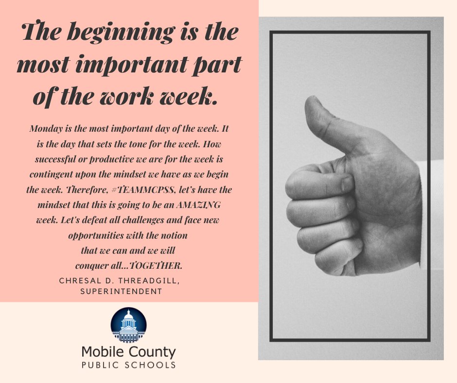 Monday Motivation from Superintendent Threadgill...