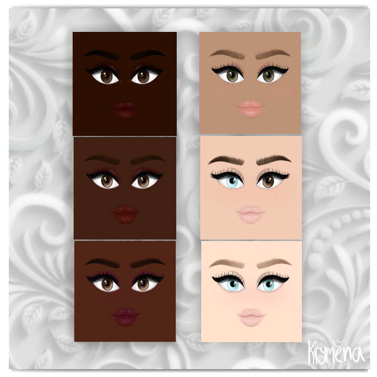 Kry On Twitter Introducing My First Face Release Here Are 6 Faces That Anyone Can Use There Is A Face That Will Look Amazing On Every Single Skin Tone These Faces Are - roblox skin tone decal