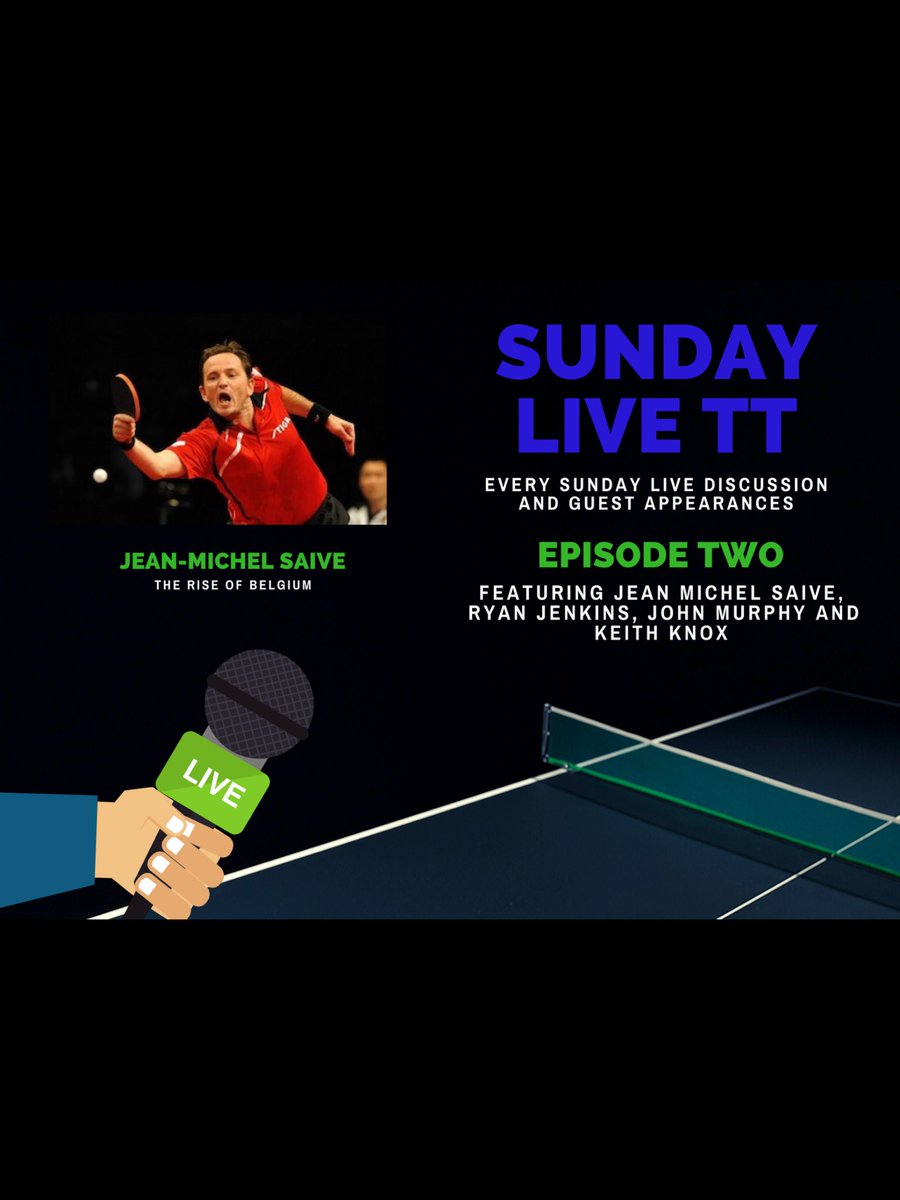 ttjohn33's tweet image. A real treat for everyone this coming Sunday in episode 2 🏓🏓🏓 #Saive #Legend

 @JeanMichelSaive @ryanjenkins_tt @TableTennisFit