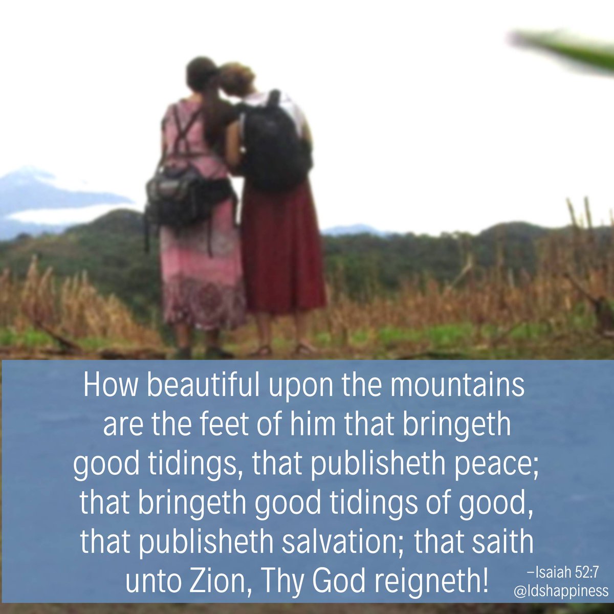 LDSHappiness's tweet photo. Happy #MissionaryMonday everyone! Think of the missionaries in your life or your own mission and remember, engaging in the work of salvation brings true joy π #HappinessInHim #HearHim #HappinessInScriptures #HappinessForMissionaries #ldsmissionary #MissionaryHappiness https://t.co/jccj9KEK4m