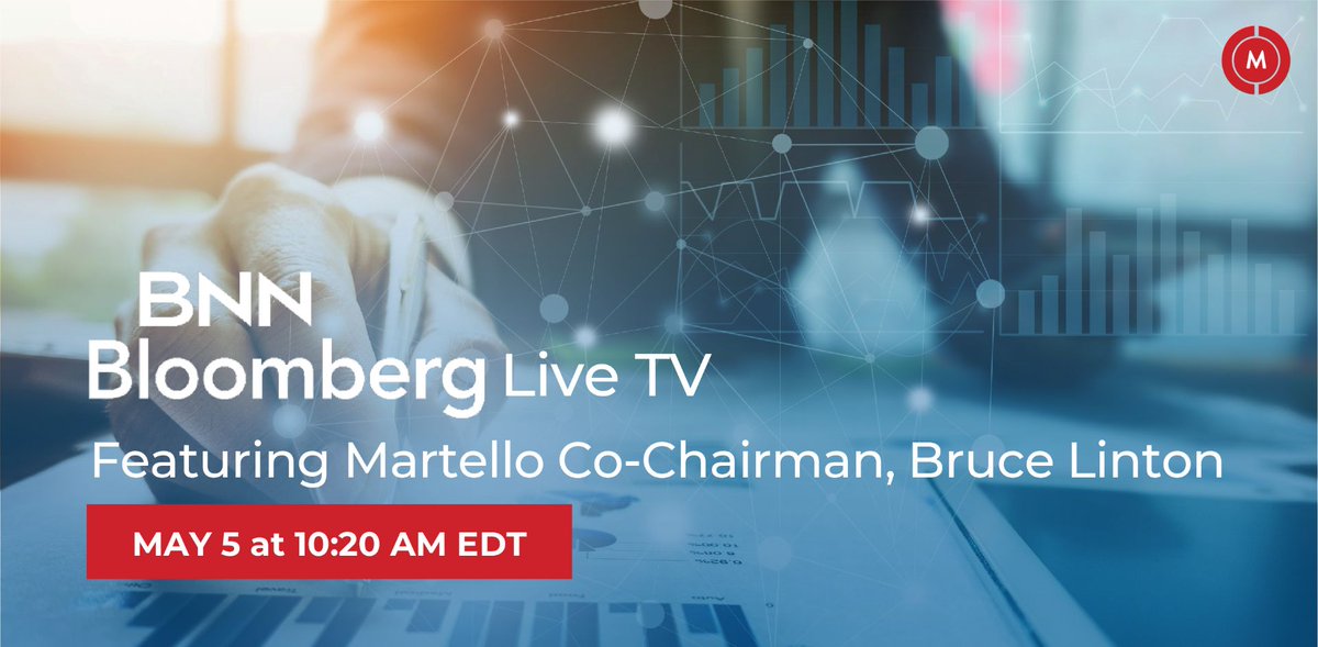 Watch Martello Co-chairman, Bruce Linton live on <a href="/BNNBloomberg/">BNN Bloomberg</a> TV Tuesday May 5th at 10:20 AM EDT to talk about Martello's #Acquisition of <a href="/GSX_Solutions/">GSX Solutions</a>. Tune in tomorrow morning at 10:20 AM: bit.ly/2yh84Yx #Live #BNNBloombergLiveTV