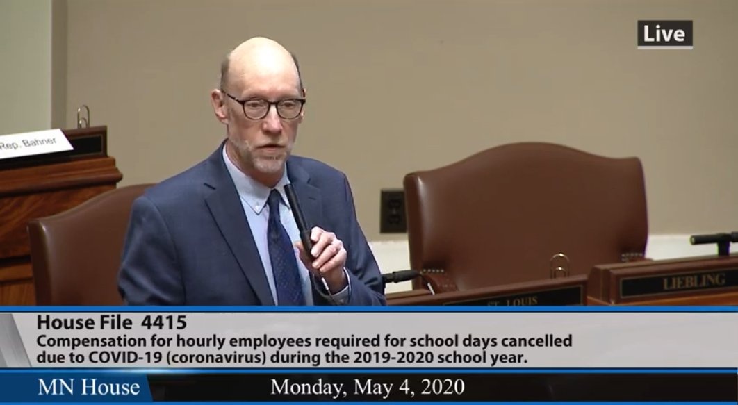 "It's not enough just to say thank you. Hourly school workers deserve to know that Minnesotans have their backs, that we're not just going to tell them we value them, we're going to show them by passing this bill."

- HF4415 author <a href="/jdavnie/">Jim Davnie</a> #mnleg #rESPect #edmnvotes