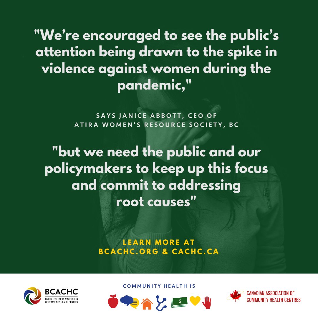 BCACHC (@bcachc) on Twitter photo Community Health Centres across Canada are working hard through the pandemic to serve those dealing with violence at home. But underlying causes of domestic violence existed long before this crisis emerged. Now we have opportunity to improve policy. <a href="/FreeOfViolence/">Atira Women's Resource Society</a> #COVID19CHC Community Health Centres across Canada are working hard through the pandemic to serve those dealing with violence at home. But underlying causes of domestic violence existed long before this crisis emerged. Now we have opportunity to improve policy. <a href="/FreeOfViolence/">Atira Women's Resource Society</a> #COVID19CHC