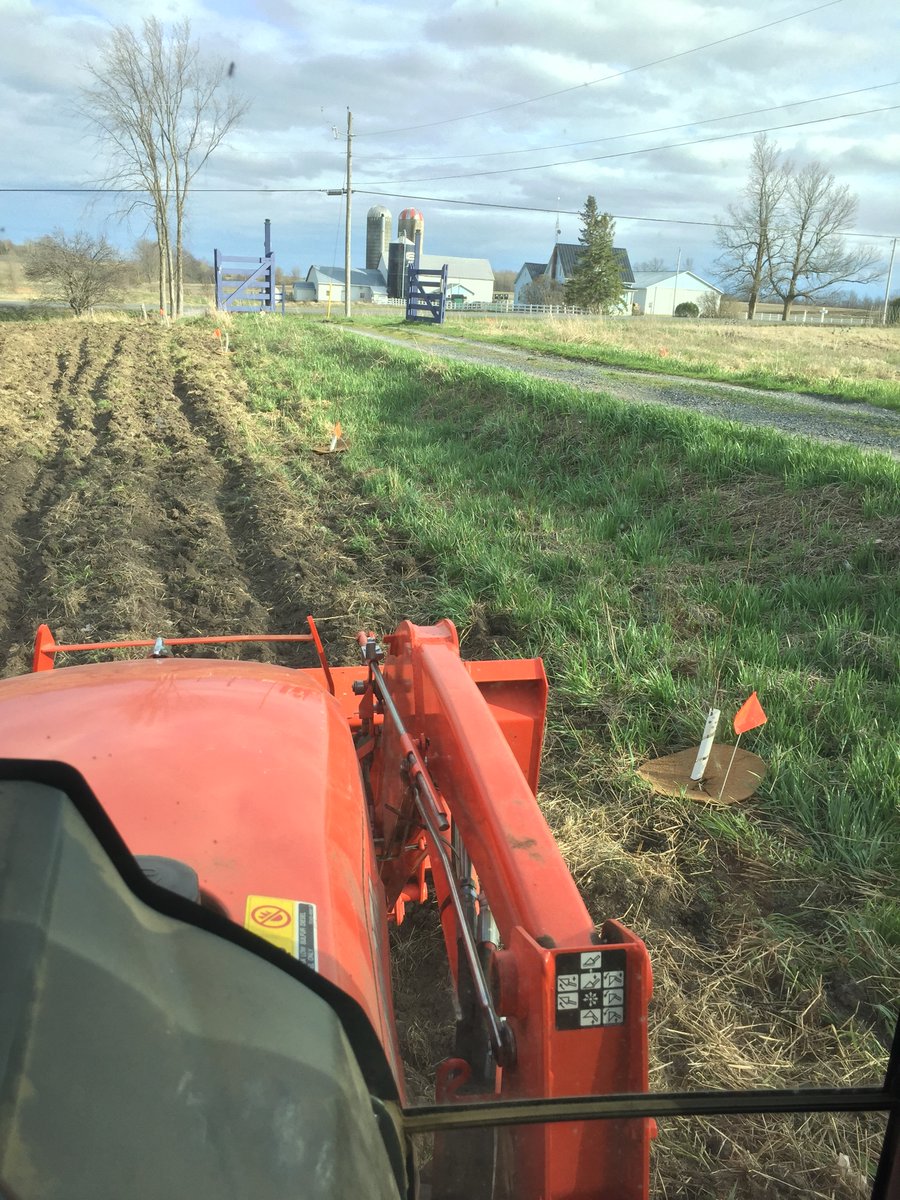 eleanormc's tweet photo. The theme for May @springfieldfarmorganics is #TREES! We are proud to plant 20 #butternuttrees today thanks to @raisinregion & over 100 native species thanks to @OntarioSoilCrop #SARPAL & tomorrow 30 #applecider trees! More to come! @SouthGlengarry @CanadianOrganic @OntarioEast https://t.co/jFKYtrNLfz