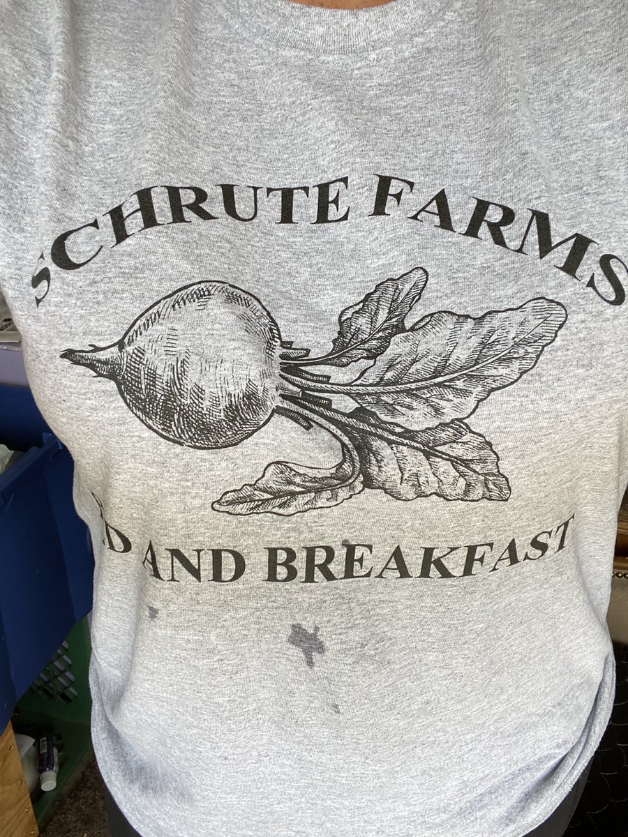 melfromcali78's tweet photo. #youcantfuckwithmytshirtgame #schrutefarms #TheOffice #dwightschrute #beetfarmer https://t.co/mhJldiMCnJ