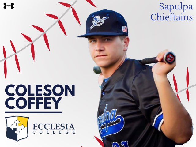 CoffeyColeson's tweet photo. I’m playing for @Ecclesia_Royals next year! #BeRoyal. I’m gonna be live in a virtual signing ceremony @SapulpaDistrict and @SapulpaAth is streaming on 5/7 at 2:15. Watch it live here: https://t.co/hS1hB0sBzn #ChieftainStrong #okpreps https://t.co/P6gXAJ0Gzy