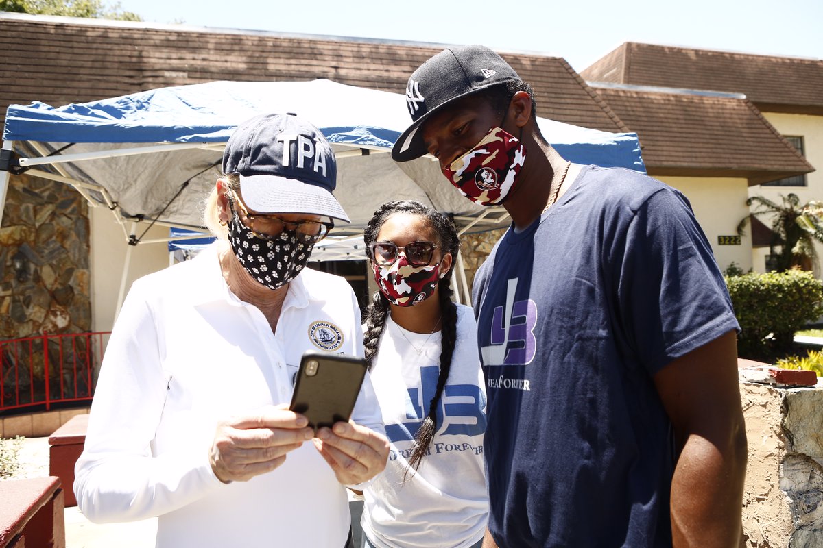 NFL's tweet photo. Jameis Winston is donating $30,000 to help restaurants in the Tampa community that have been impacted by COVID-19, while simultaneously providing meals for families in need. @Jaboowins https://t.co/83ybmqtaX8