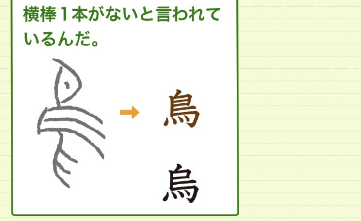 地図フリーク 烏 という漢字の由来は 体が黒いことに関係 鳥 の元の象形文字から目 黒点 を抜いたもの 画像https T Co Irewgxmcaj 黒い目がどこにあるか分からないから 林修先生のことば検定 Tv朝日 ことば検定 T Co